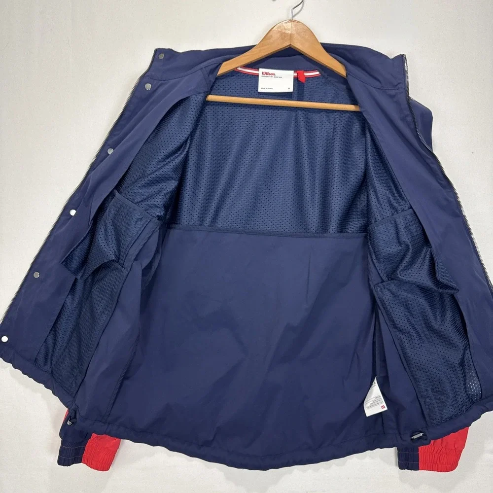 Wilson Montrose Track Full Zip Windbreaker Jacket Mens‎ sz S Blue